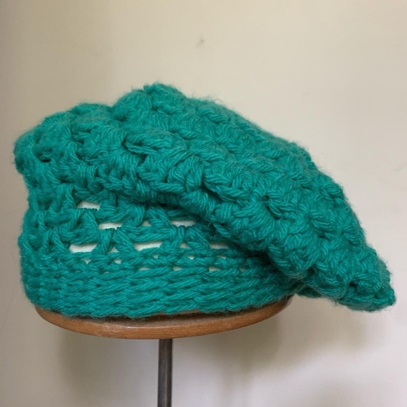 Accessories - Handmade Teal Crochet Beret